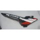 UNDERSEAT FAIRING - RIGHT -  (BLACK-WHITE-RED) - NEW ( JAWA FACTORY STORED PART)